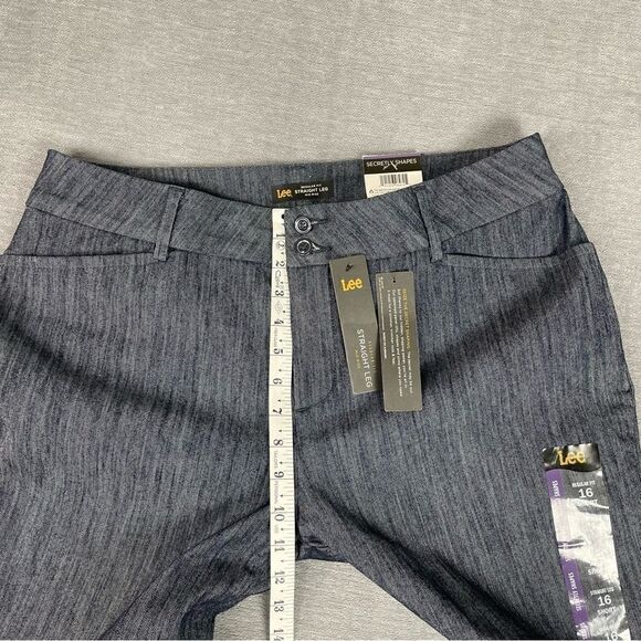 Lee Regular Fit Straight Leg Lightweight Secretly Shapes Pants Size 16S - Picture 9 of 12